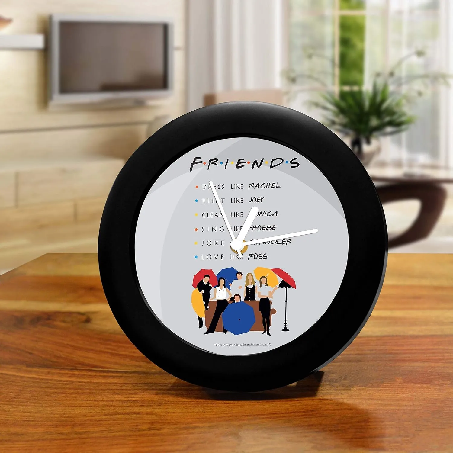 Epic Stuff - Friends TV Series Umbrella, Plastic, Table Clock for Home, Office Desk - Official Licensed by Warner Bros, USA (Multicolor)