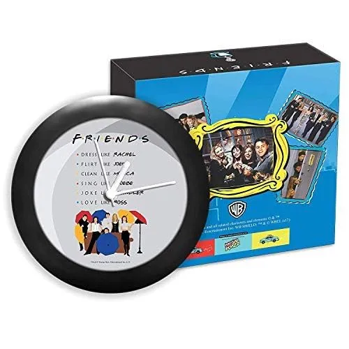 Epic Stuff - Friends TV Series Umbrella, Plastic, Table Clock for Home, Office Desk - Official Licensed by Warner Bros, USA (Multicolor)