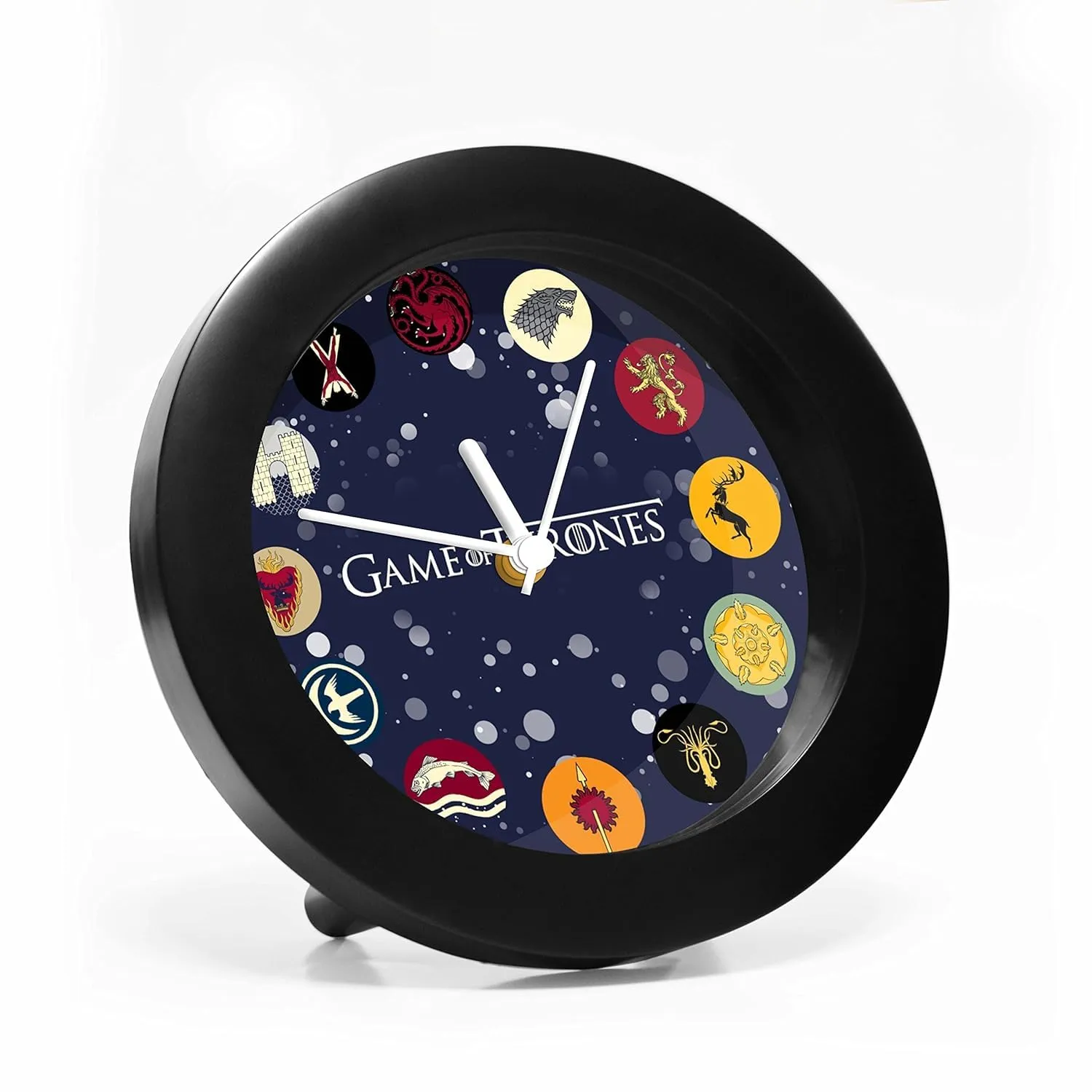 Epic Stuff - Game of Thrones All House Table Clock Plastic (16.5 x 16.5 x 4 cm, Multicolor)