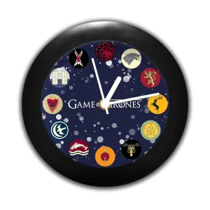 Epic Stuff - Game of Thrones All House Table Clock Plastic (16.5 x 16.5 x 4 cm, Multicolor)