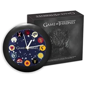 Epic Stuff - Game of Thrones All Houses Table Clock, Officially Licensed by HBO Home Box Office,USA