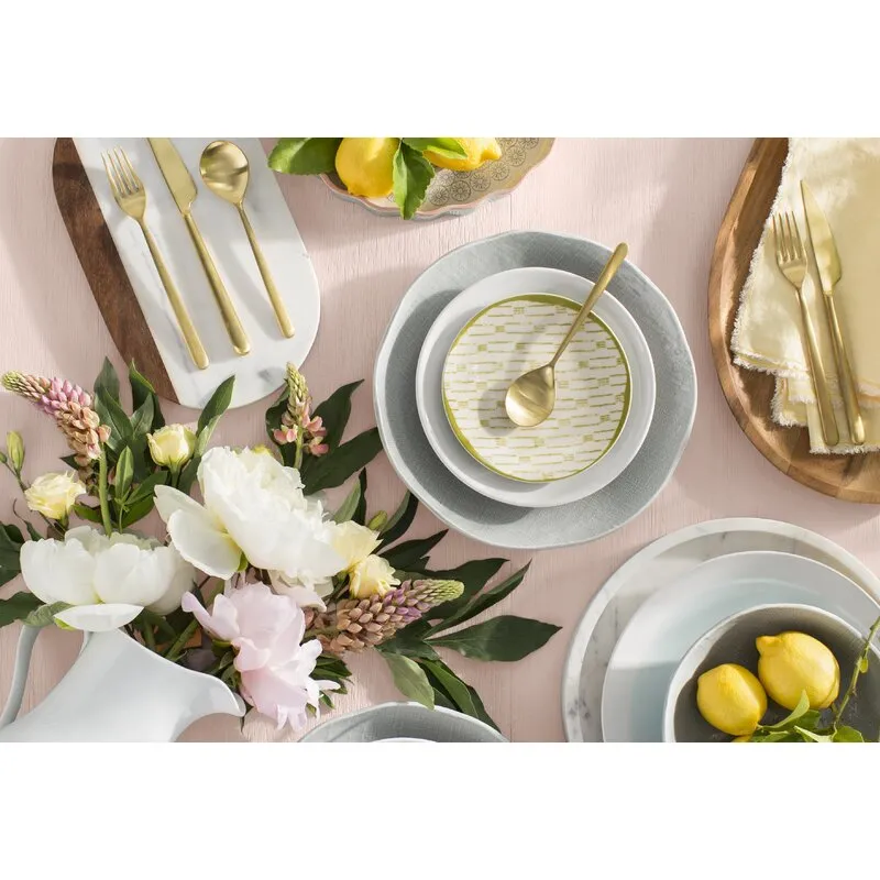 Favia Round Marble White Coffee Table Tray