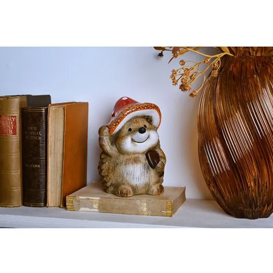 Figurine: Hedgehog in a Toadstool Hat - Large