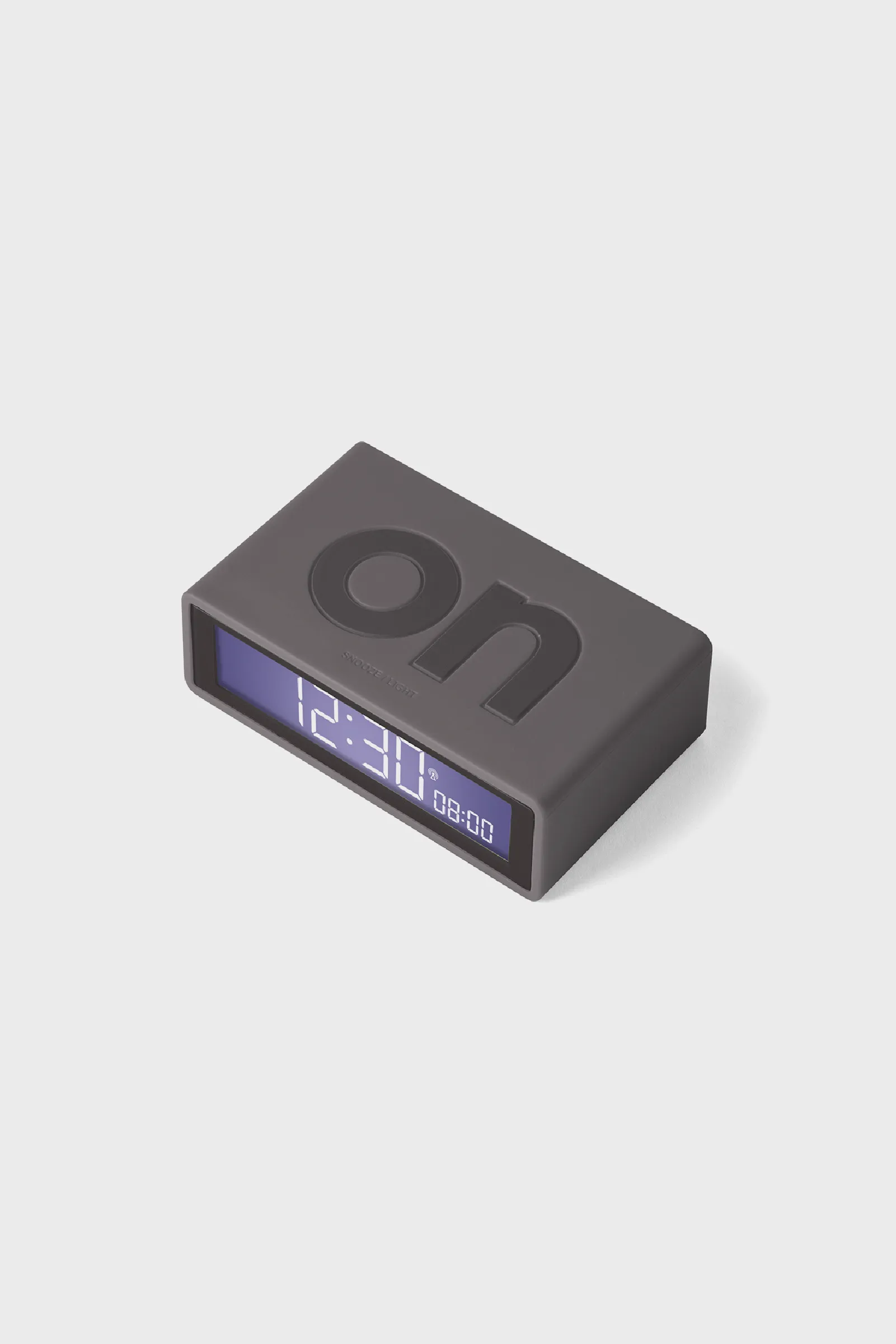 Flip  Travel Reversible Alarm Clock - Dark Grey