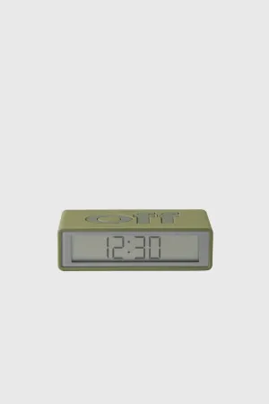 Flip  Travel Reversible Alarm Clock - Khaki