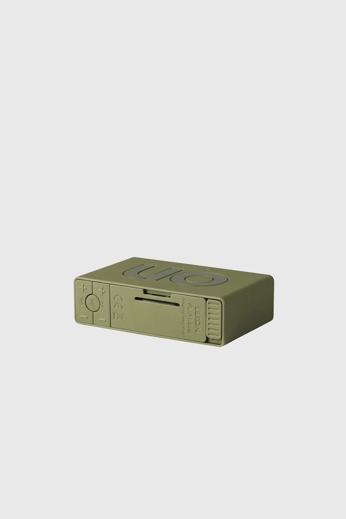 Flip  Travel Reversible Alarm Clock - Khaki