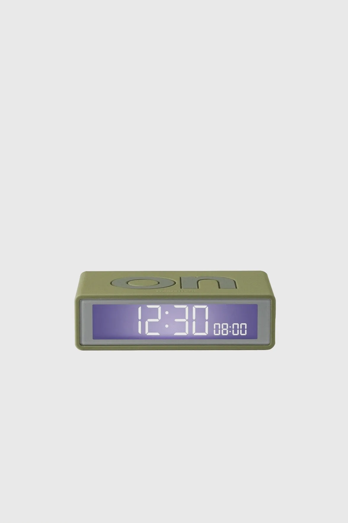 Flip  Travel Reversible Alarm Clock - Khaki