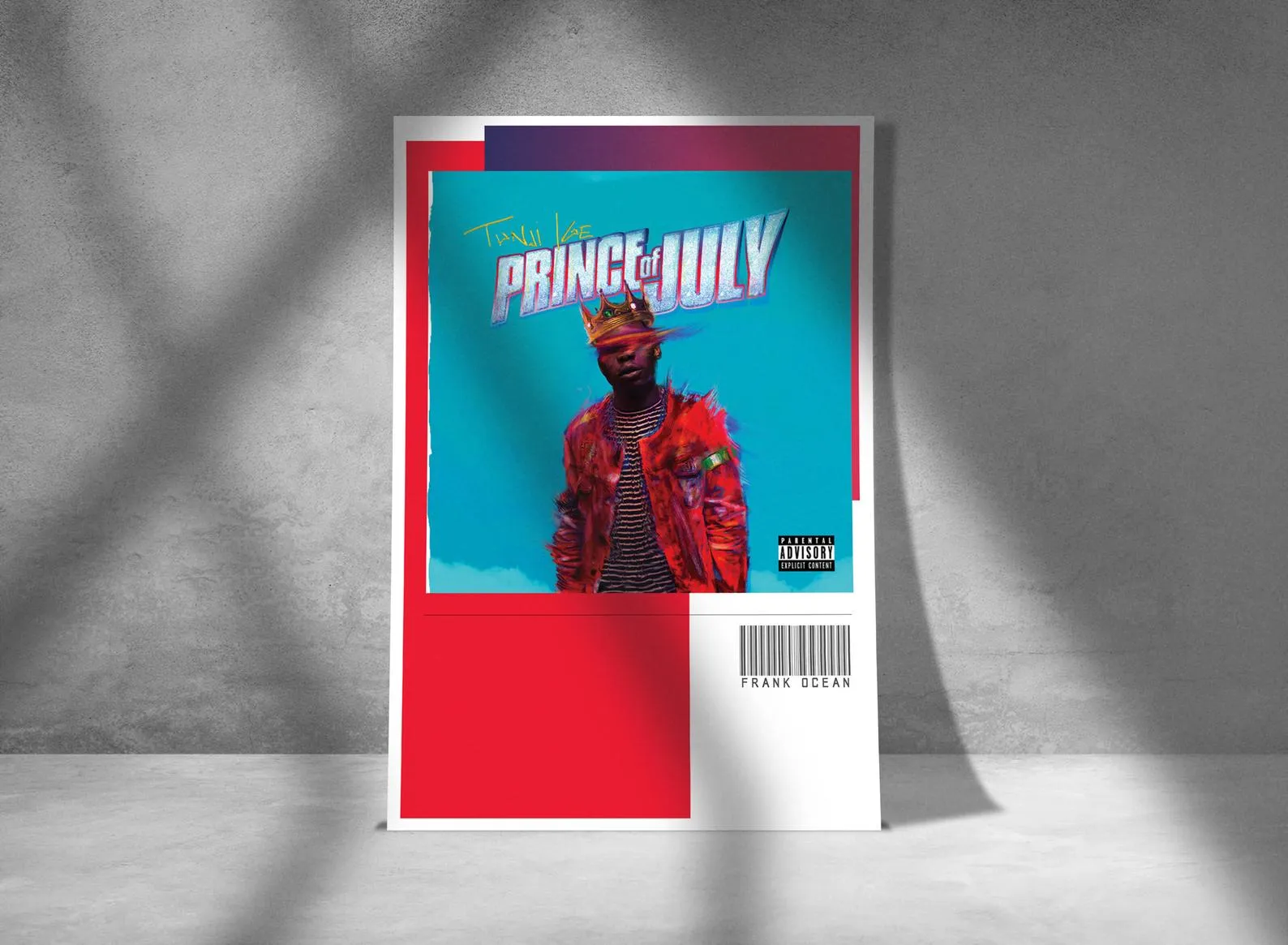 Frank Ocean Poster, Prince Of July, Custom Music Print, Music Poster, Custom Poster, Home Decor, Wall Hangings, Frank Ocean Canvas