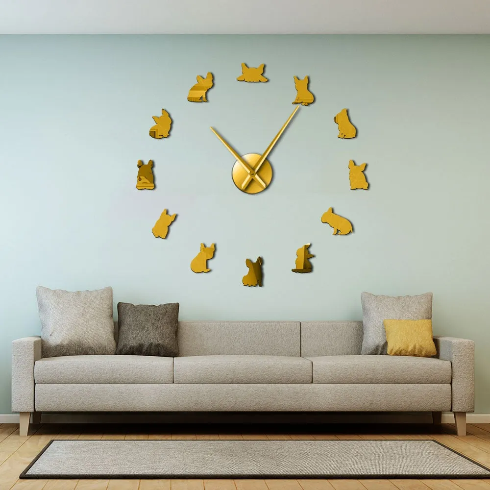 French Bulldog Giant Wall Clock
