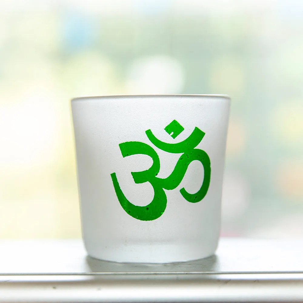 Frosted Glass Votive Candle Holder