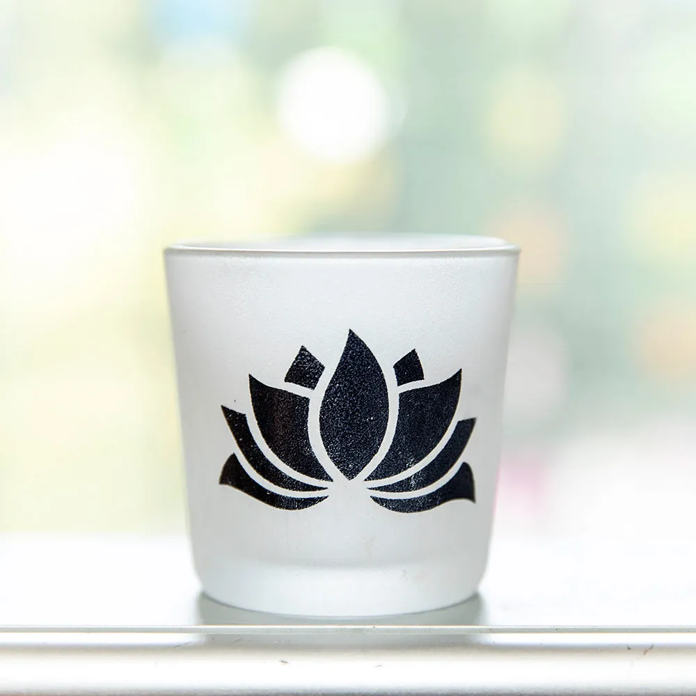 Frosted Glass Votive Candle Holder