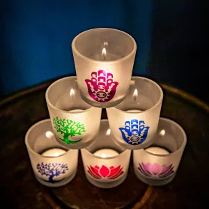 Frosted Glass Votive Candle Holder