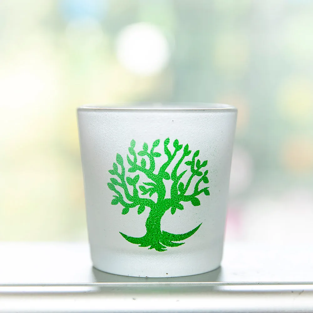 Frosted Glass Votive Candle Holder