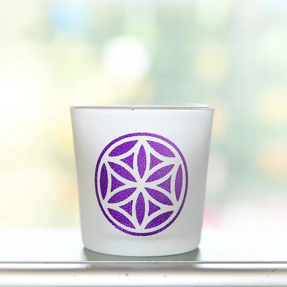 Frosted Glass Votive Candle Holder