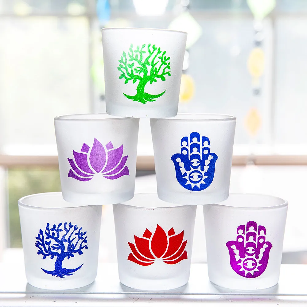 Frosted Glass Votive Candle Holder