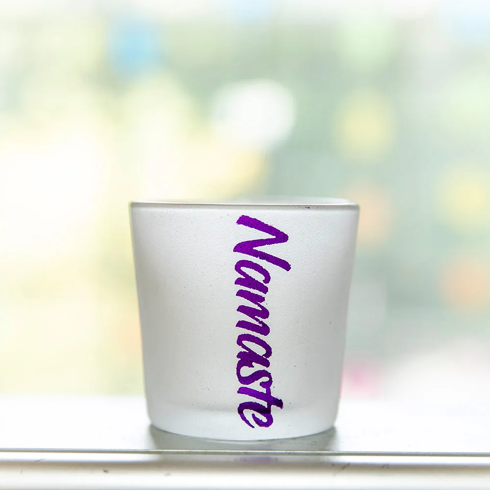 Frosted Glass Votive Candle Holder