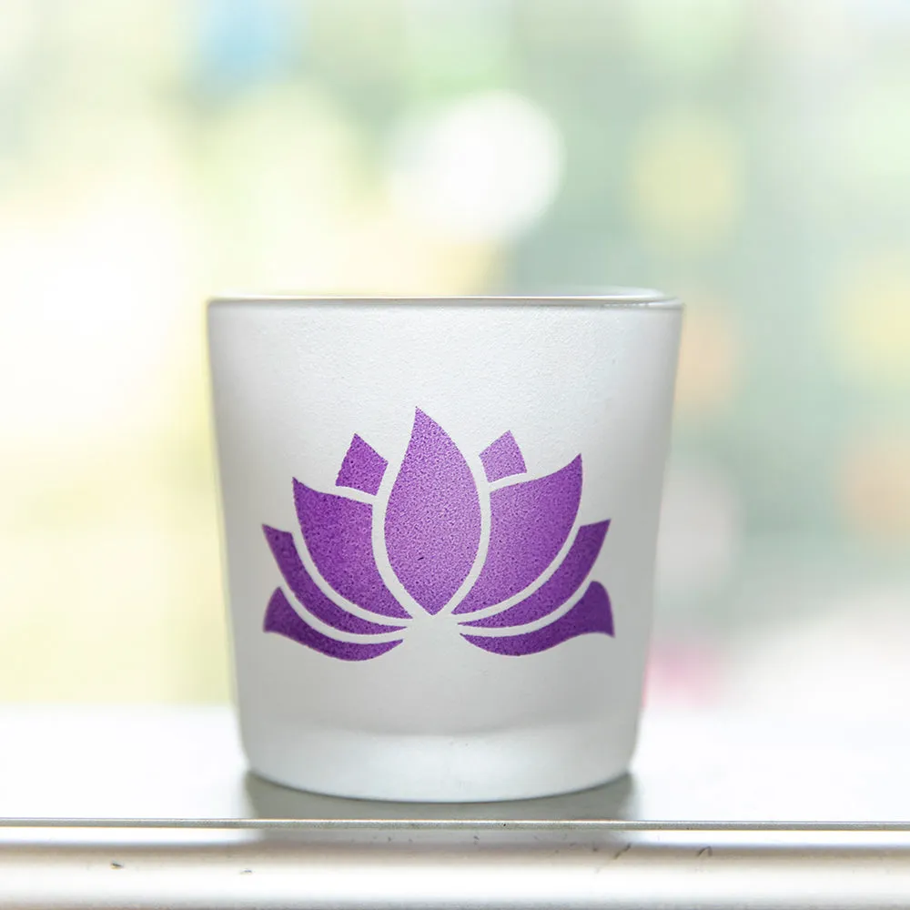 Frosted Glass Votive Candle Holder