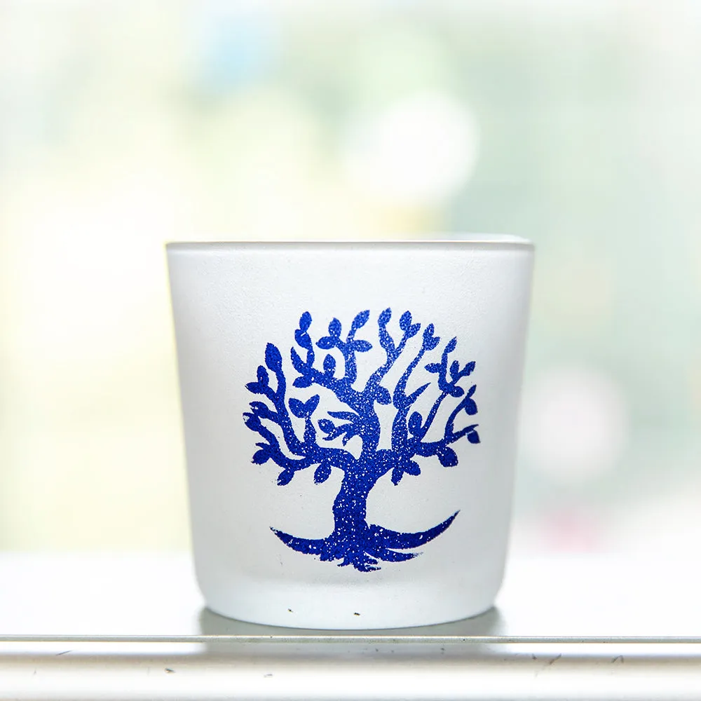 Frosted Glass Votive Candle Holder