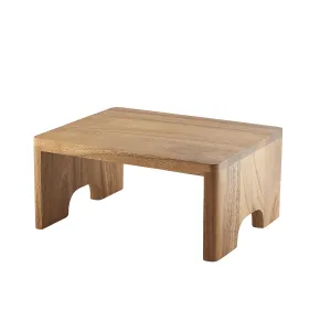 Genware Acacia Wood Buffet Riser GN 1/4 10cm (H) - Pack 1