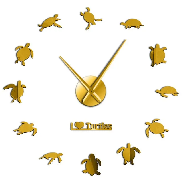 Giant Wall Clock: I Love Turtles - 3 colours