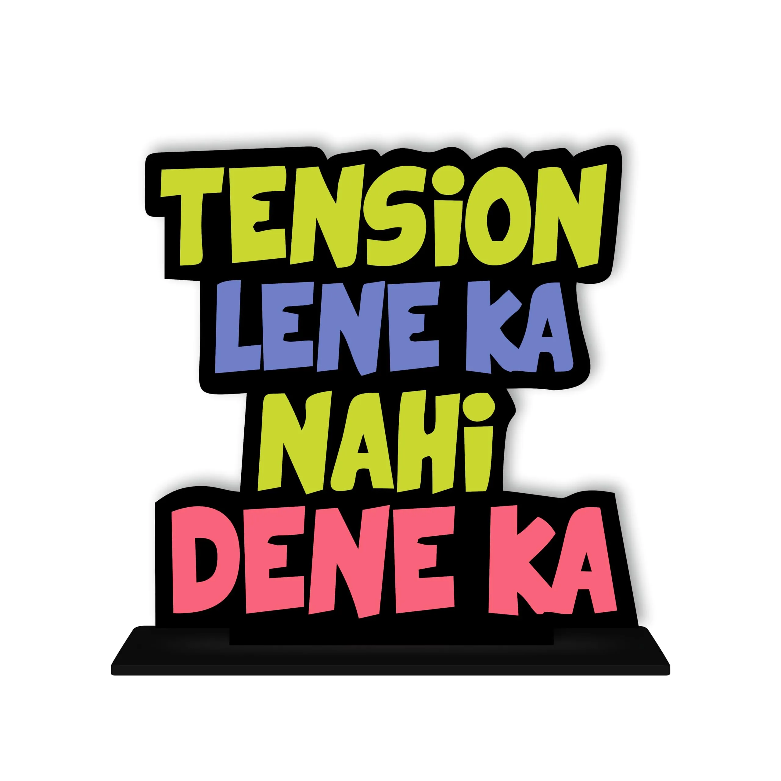 Giftplease Wooden Idols and Figurine Quotes Table Decoration for Office Desk | Home Decor Item | Living Room | Modern Art Wood Showpiece Gift Item (TP-77)