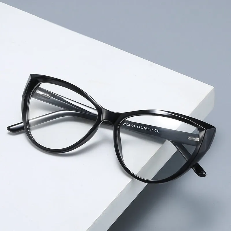 Gmei Women's Eyeglasses Cat Eye Acrylic Tr90 Cp Frame 2003