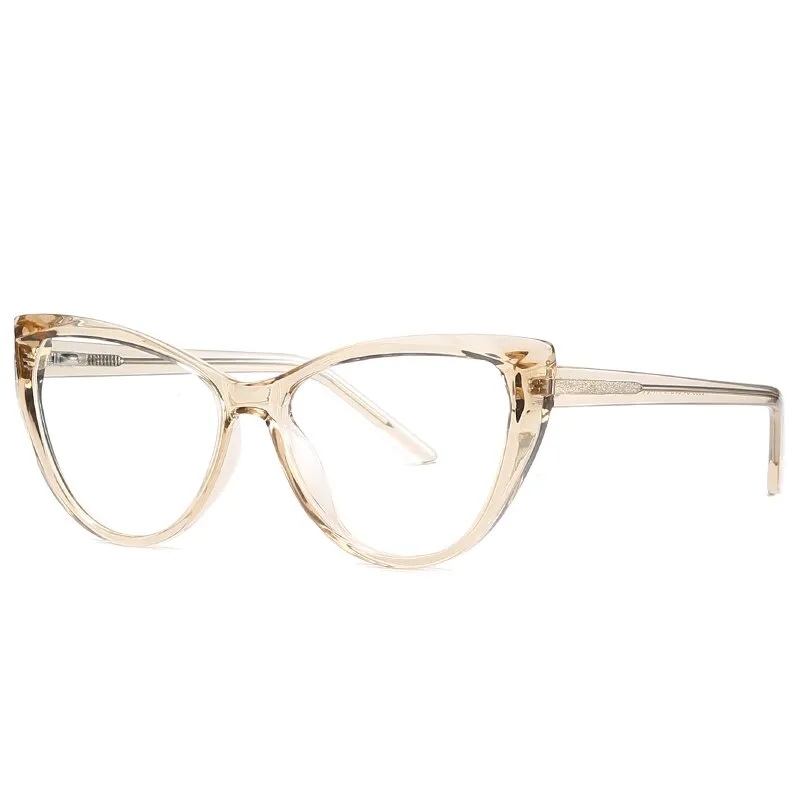 Gmei Women's Eyeglasses Cat Eye Acrylic Tr90 Cp Frame 2003
