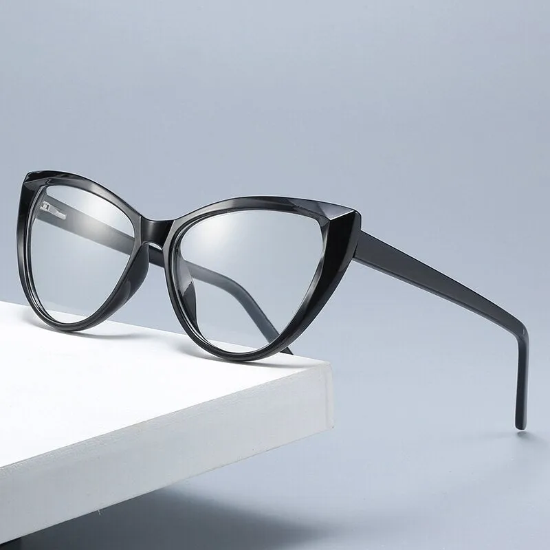 Gmei Women's Eyeglasses Cat Eye Acrylic Tr90 Cp Frame 2003