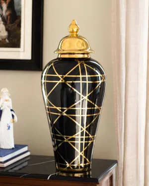 'Golden Stroke' Temple Jar - Large