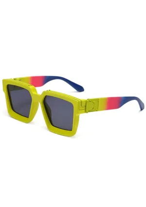 Gray Lense Rainbow Frame Sunglasses