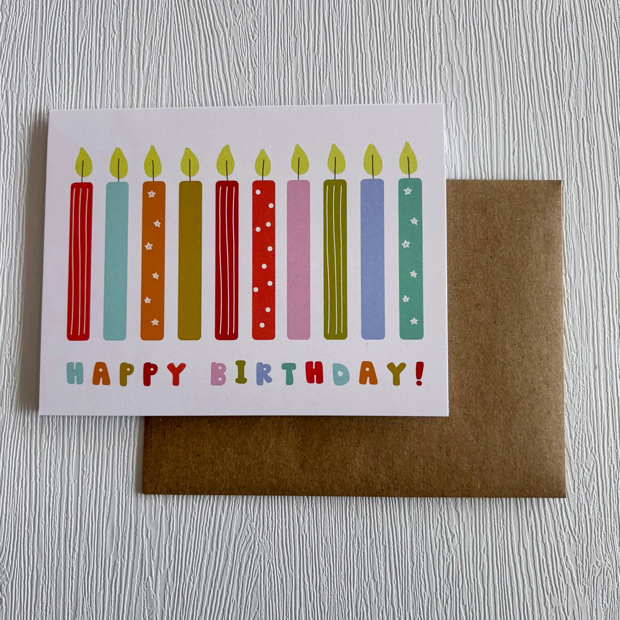 Happy Birthday Candles Greeting Card