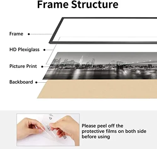 HD RAPID DESIGN Decorative Photo Frame PVC fiber with Glass Protection (Size : 30 inch x 12 inch) for Living Room, Bedroom, Gifting purpose, home/office decor etc_05 (Design 02)