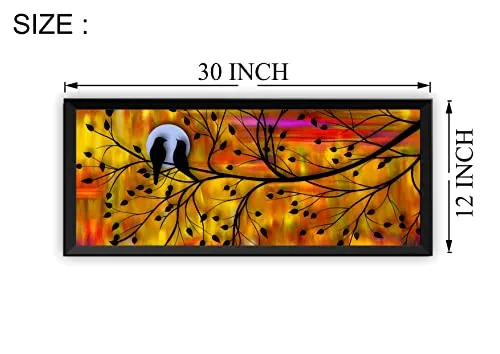 HD RAPID DESIGN Decorative Photo Frame PVC fiber with Glass Protection (Size : 30 inch x 12 inch) for Living Room, Bedroom, Gifting purpose, home/office decor etc_05 (Design 02)