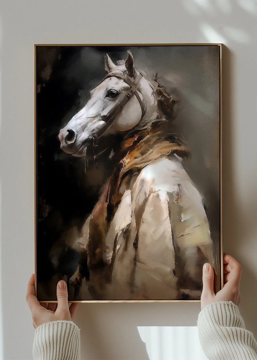 Horse Head Painting Renaissance Style Portrait