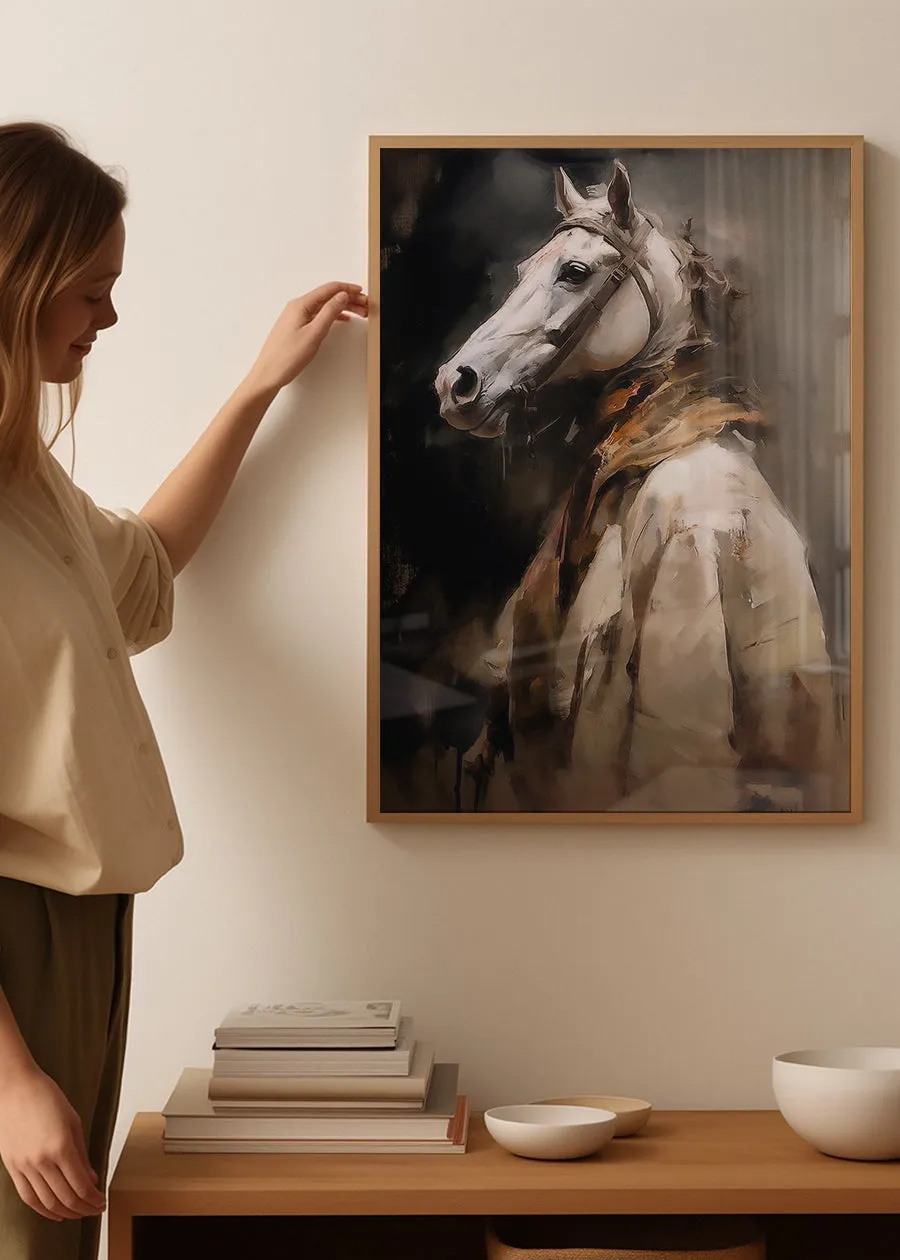 Horse Head Painting Renaissance Style Portrait
