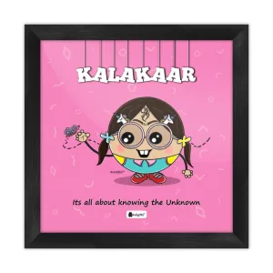 Indigifts Funny Gift for Girl Best Friend Sister Kalakaar Printed 1 Poster Frame 6x6 inches- Funny Gift Idea for Friend, Birthday Gift for Girl, Friend, Roomie, Hostel Friend, BFF Gift