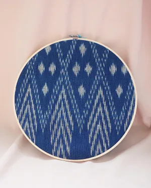 Indigo Handwoven Textile Wall Art - 12" No.2