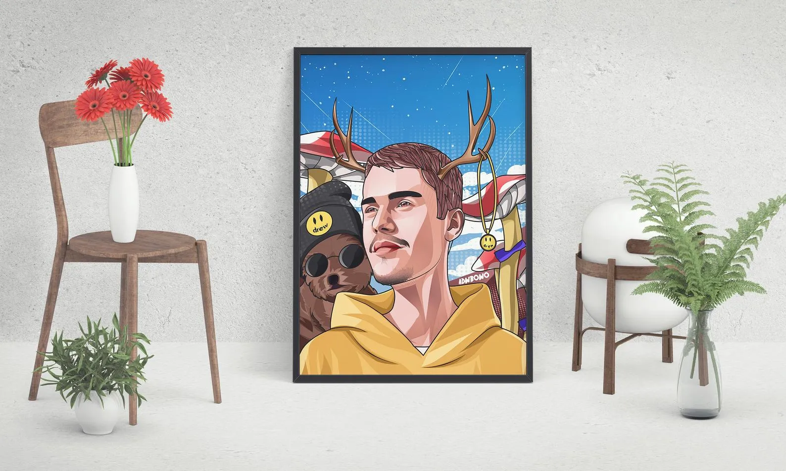 Justin Bieber Poster, Custom Music Print, Music Poster, Custom Poster, Home Decor, Wall Hangings, Pop Star, Singer Print