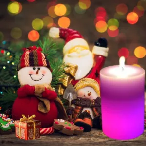 KRIMION® Enchanting Flame Real Wax Candle with Magic Color Changing - Home Decor Light for Chirstmas, New Year,Gifting Candle(Pack of 2)…