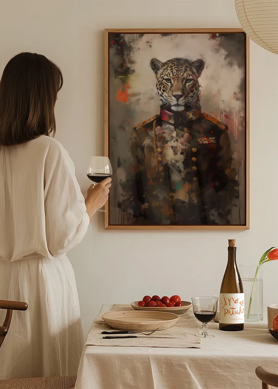 Leopard Painting Renaissance Style Portrait
