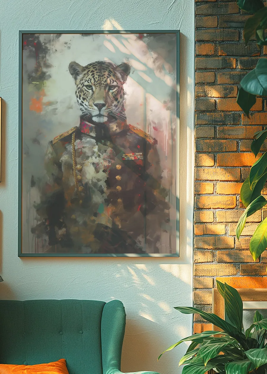Leopard Painting Renaissance Style Portrait