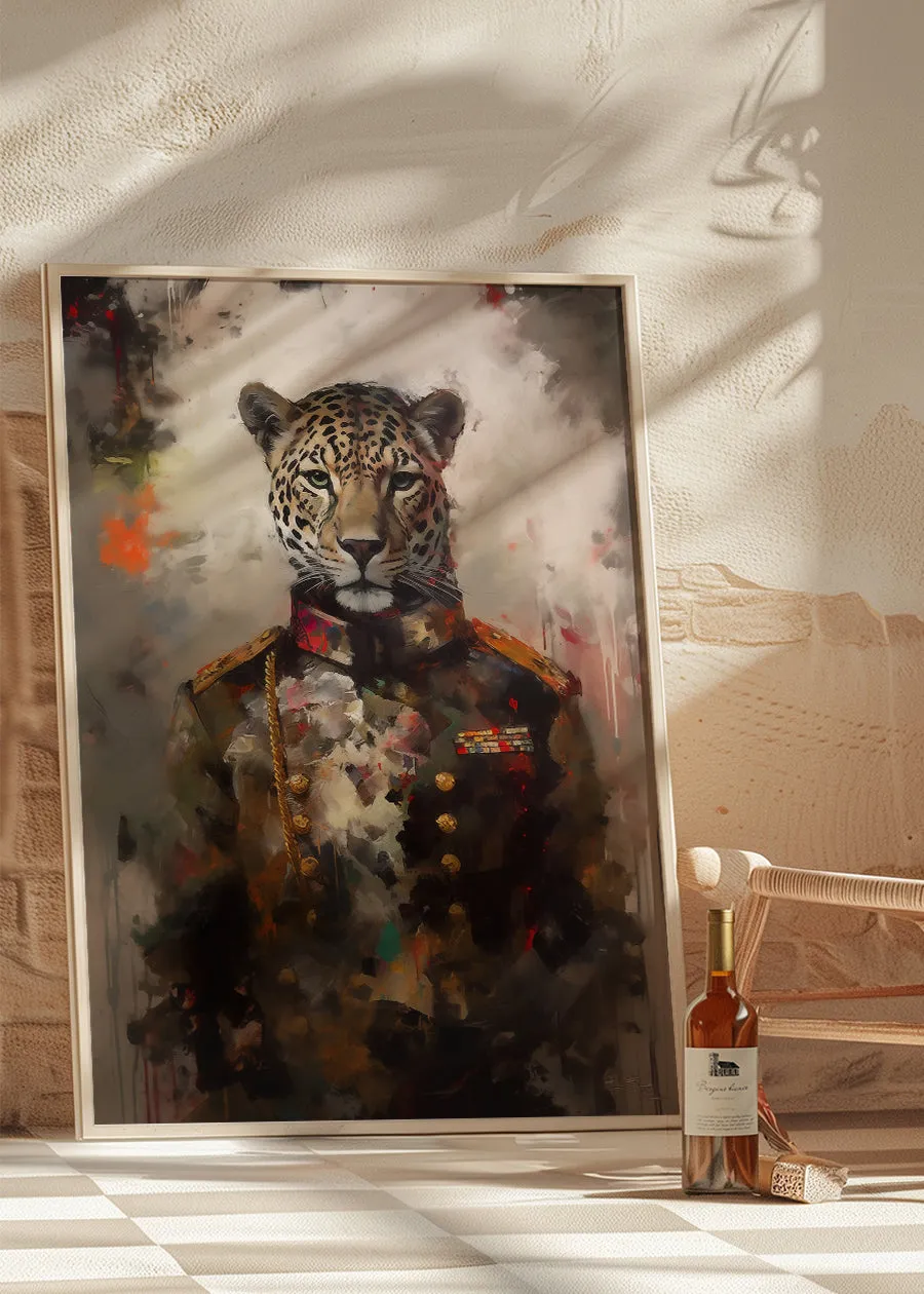 Leopard Painting Renaissance Style Portrait