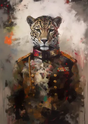 Leopard Painting Renaissance Style Portrait