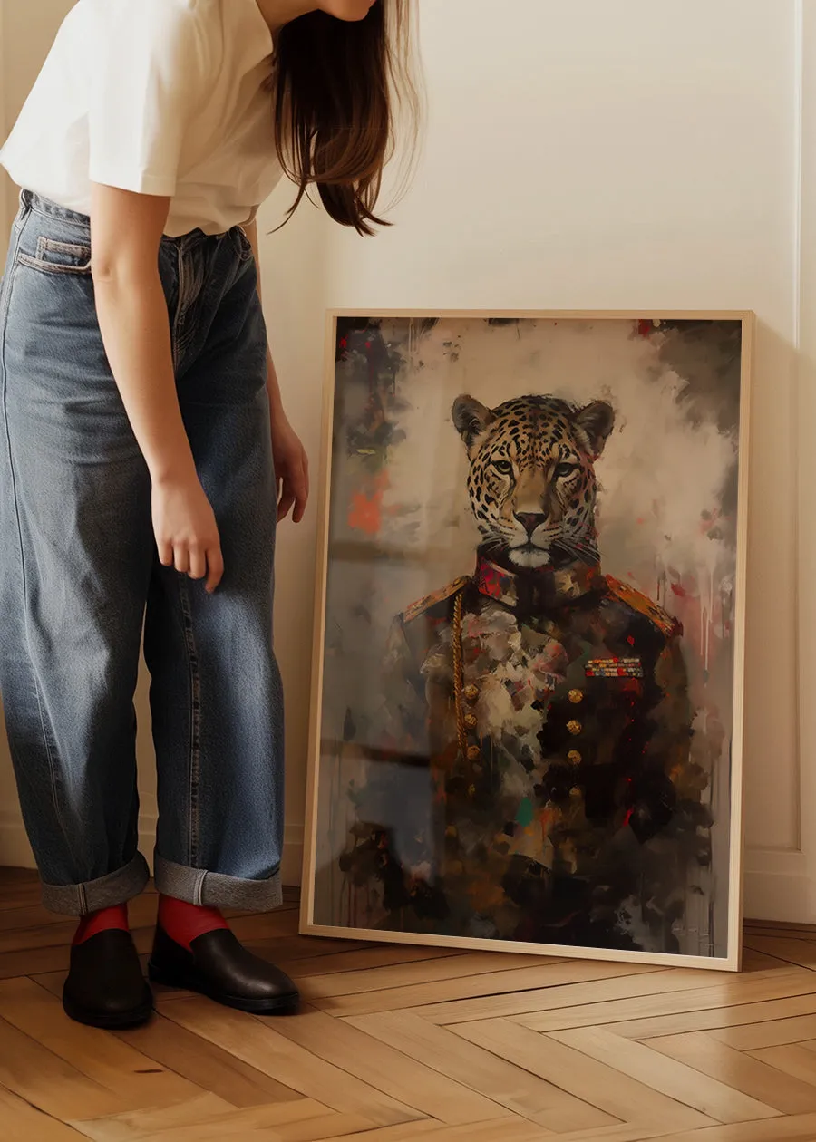 Leopard Painting Renaissance Style Portrait