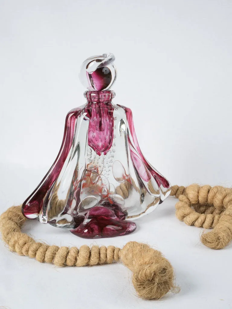 Lidded Angel flask by Jean-Claude Novaro - burgundy 2010 - 15"