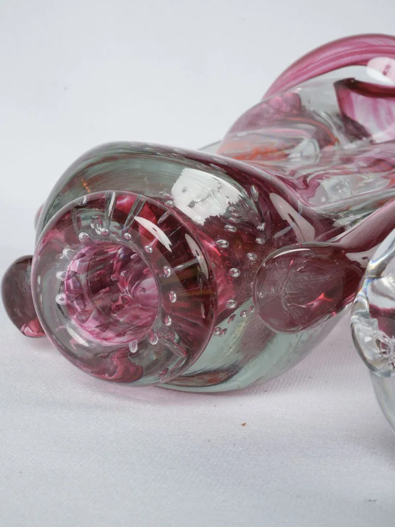 Lidded Angel flask by Jean-Claude Novaro - burgundy 2010 - 15"