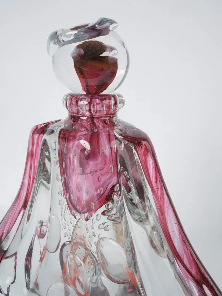 Lidded Angel flask by Jean-Claude Novaro - burgundy 2010 - 15"