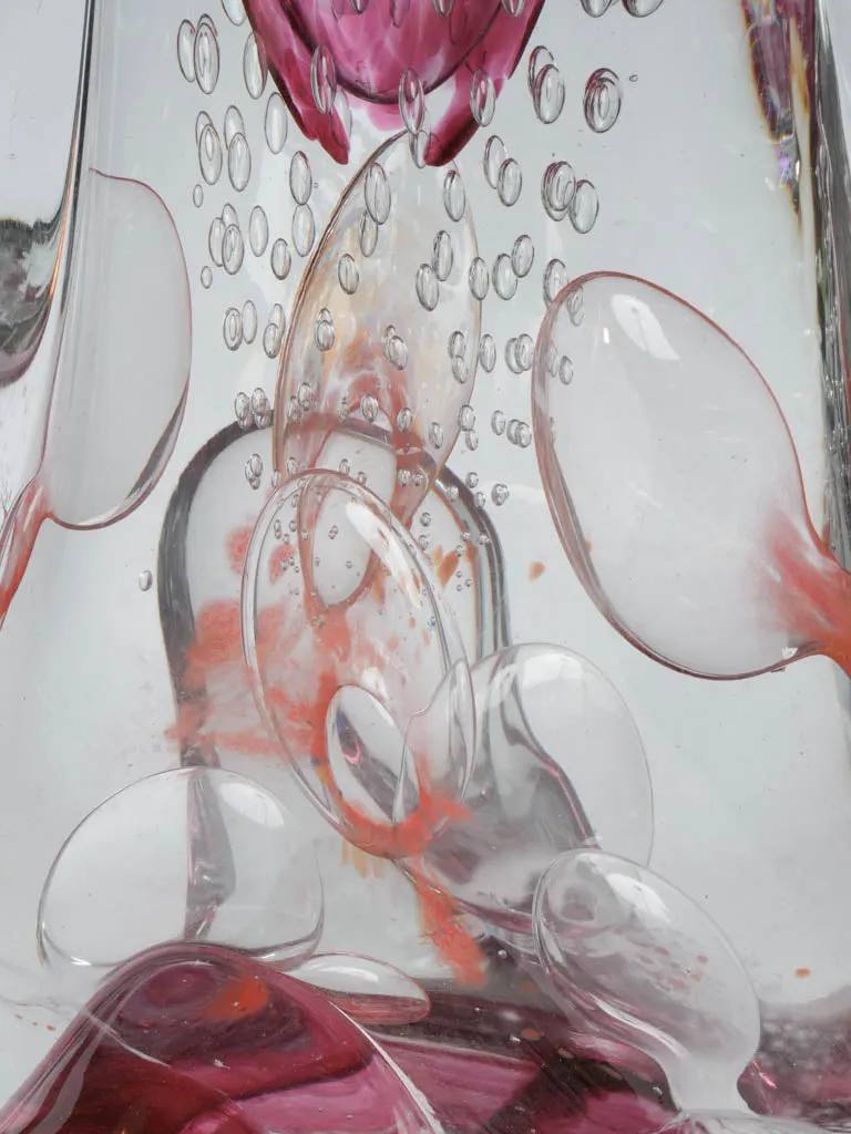 Lidded Angel flask by Jean-Claude Novaro - burgundy 2010 - 15"