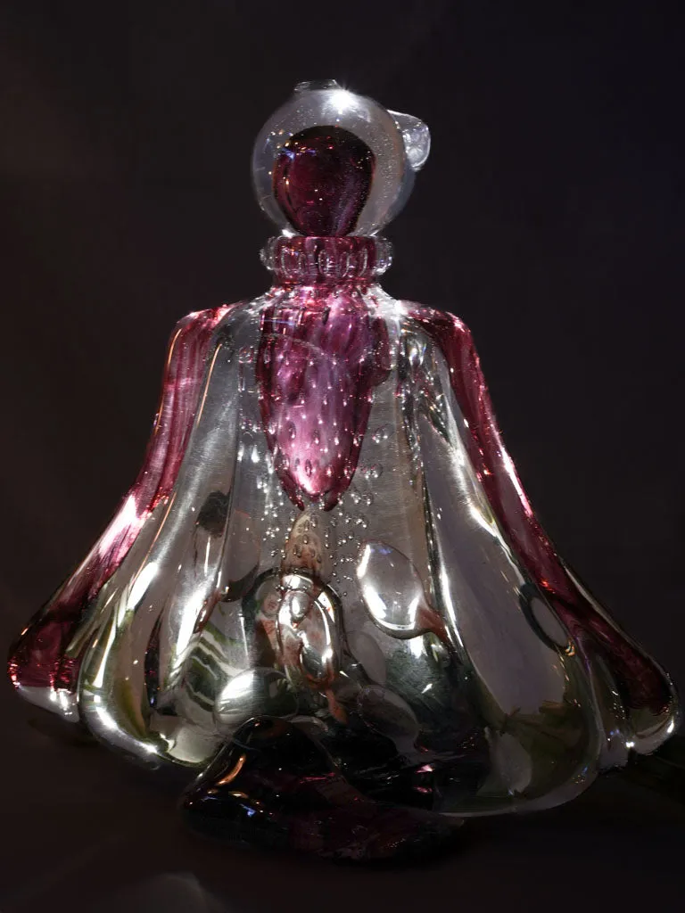 Lidded Angel flask by Jean-Claude Novaro - burgundy 2010 - 15"