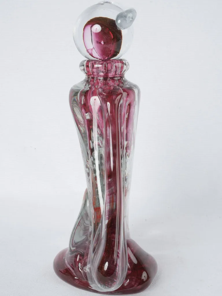 Lidded Angel flask by Jean-Claude Novaro - burgundy 2010 - 15"